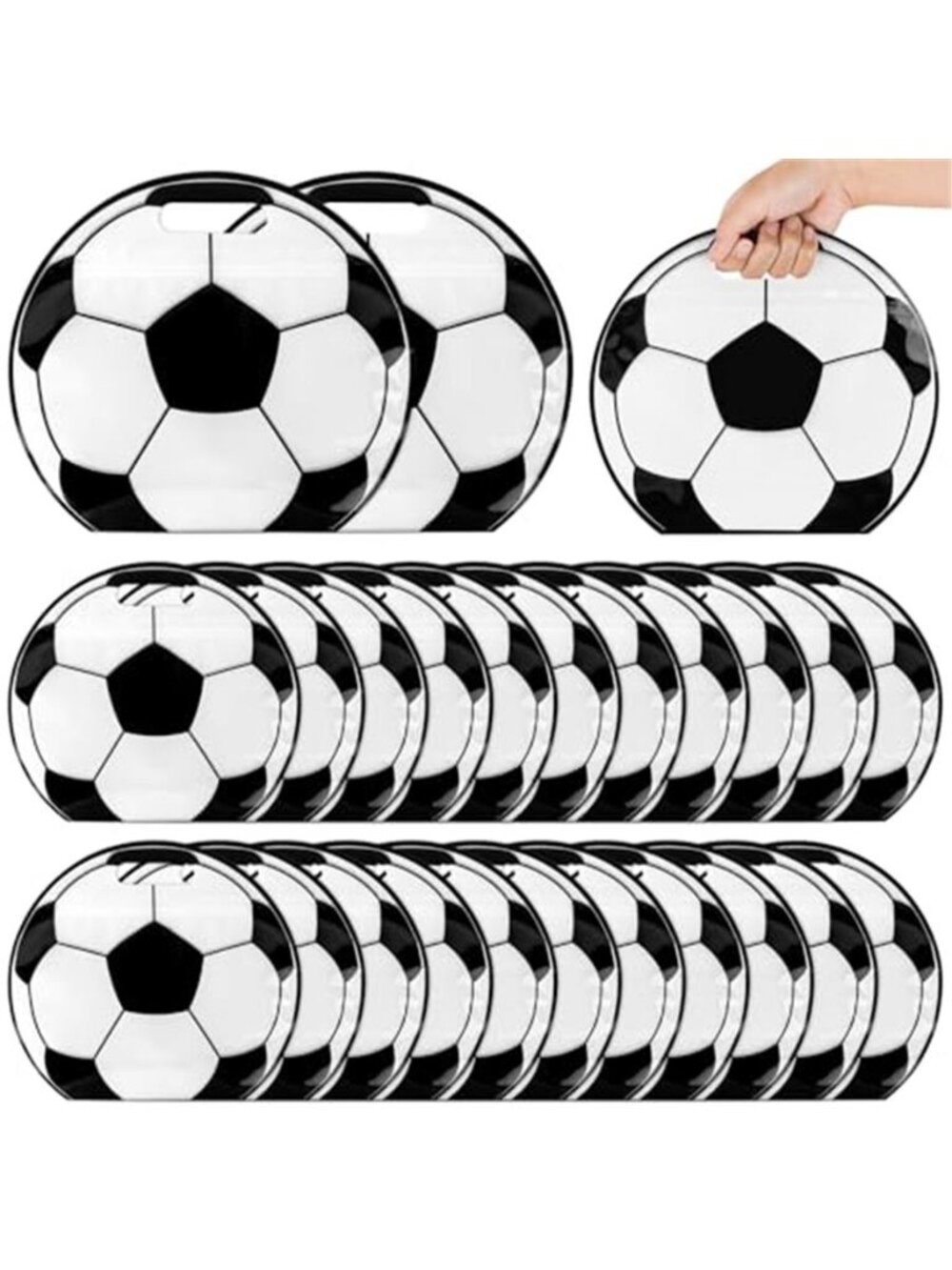 Hxezoc 25 PCS Soccer Goodie Bags with Handles Sealed Stand-Up Treat Candy Bags